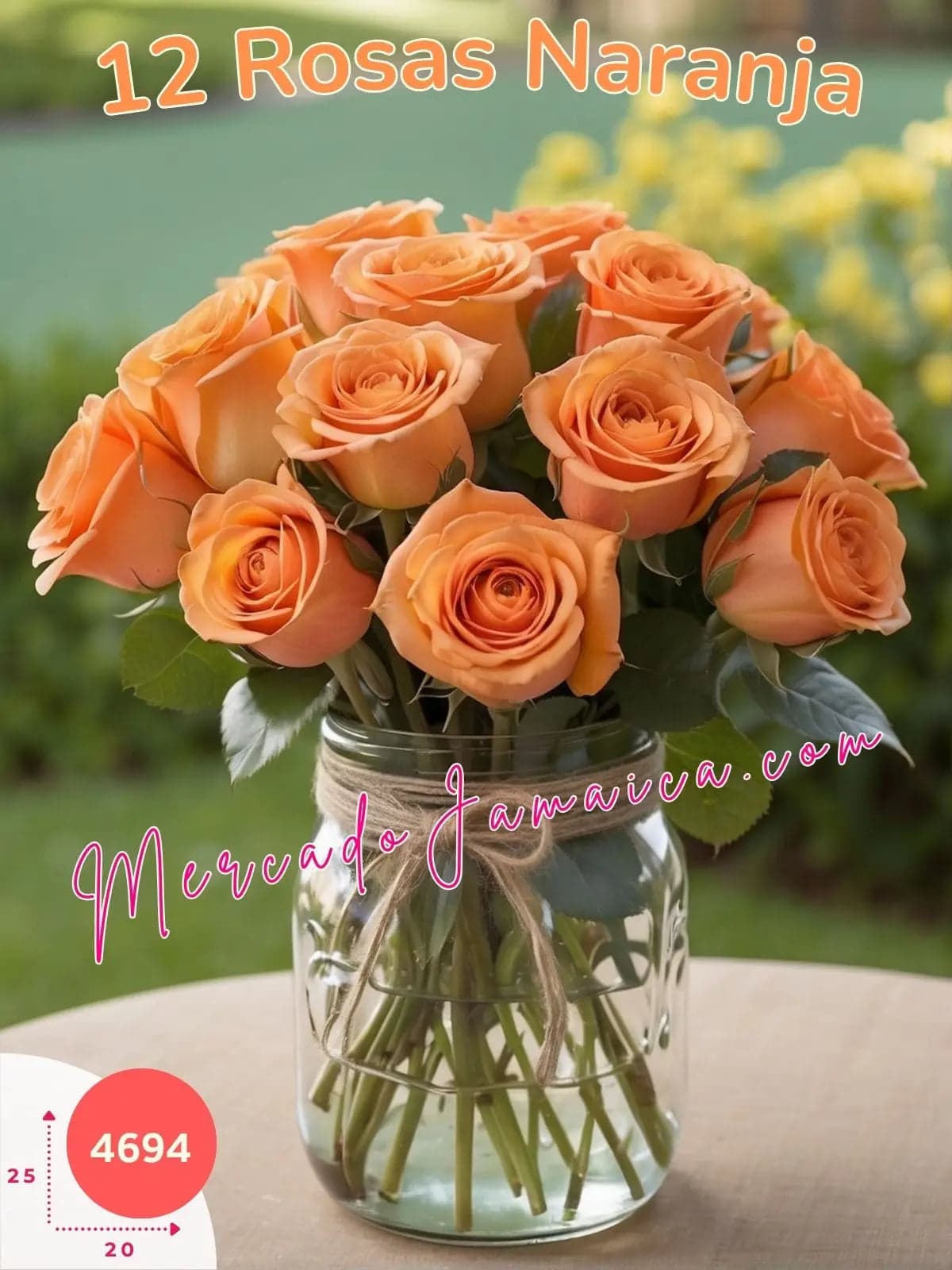 Ambiente Festivo: Centro de Mesa de Rosas Naranja México