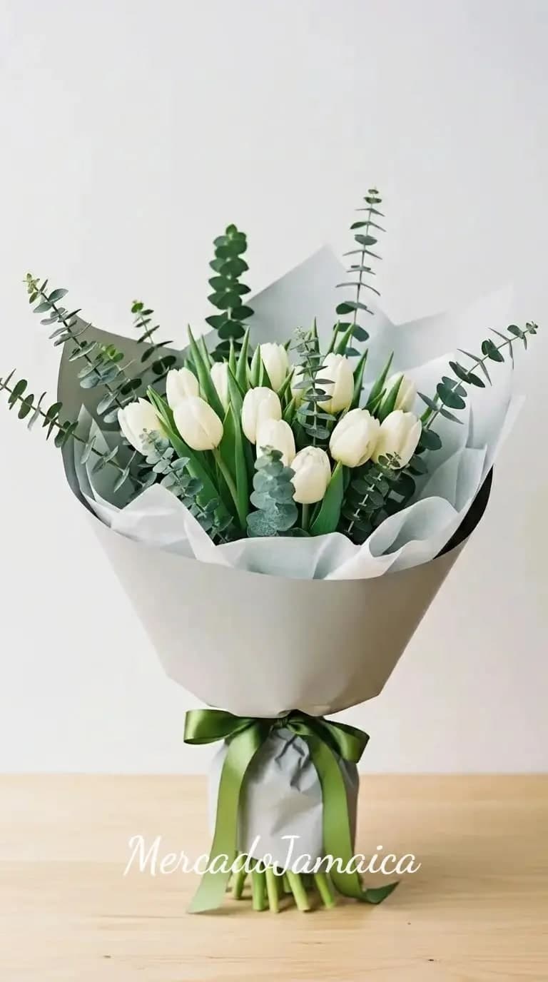 20 Tulipanes Blancos a Domicilio CDMX