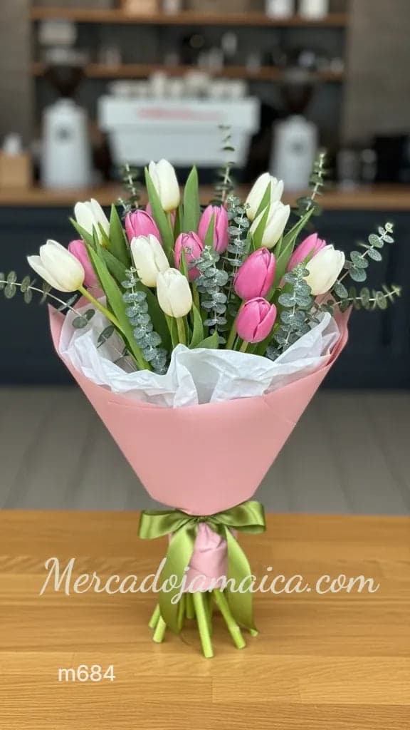 Ramo 20 Tulipanes Rosa CDMX a Domicilio