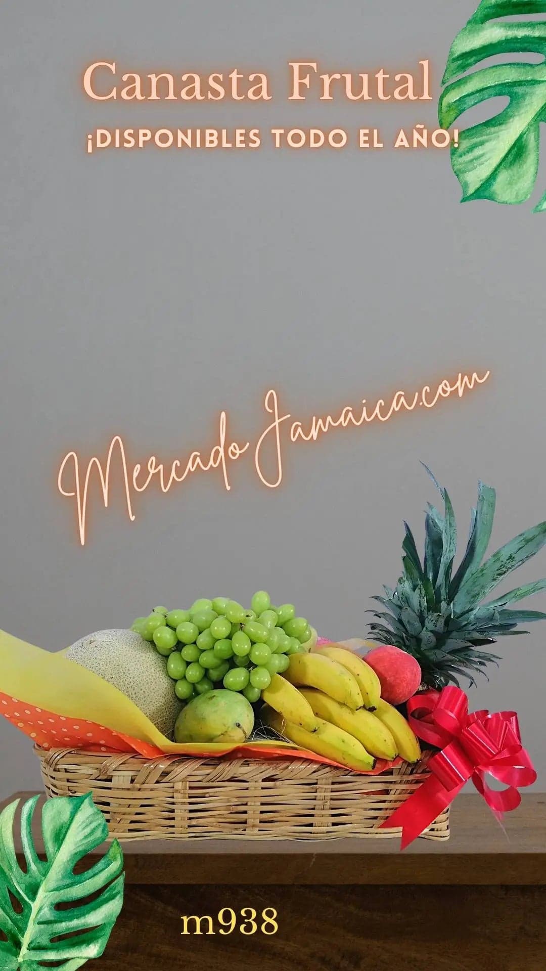 Arreglo de Frutas en Canasta de Carrizo CDMX