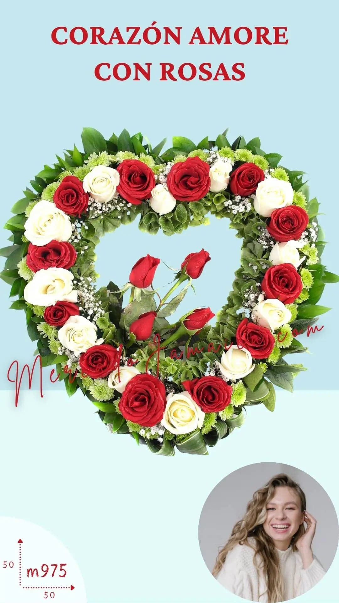 Corazón 28 Rosas Rojas y Blancas a Domicilio CDMX