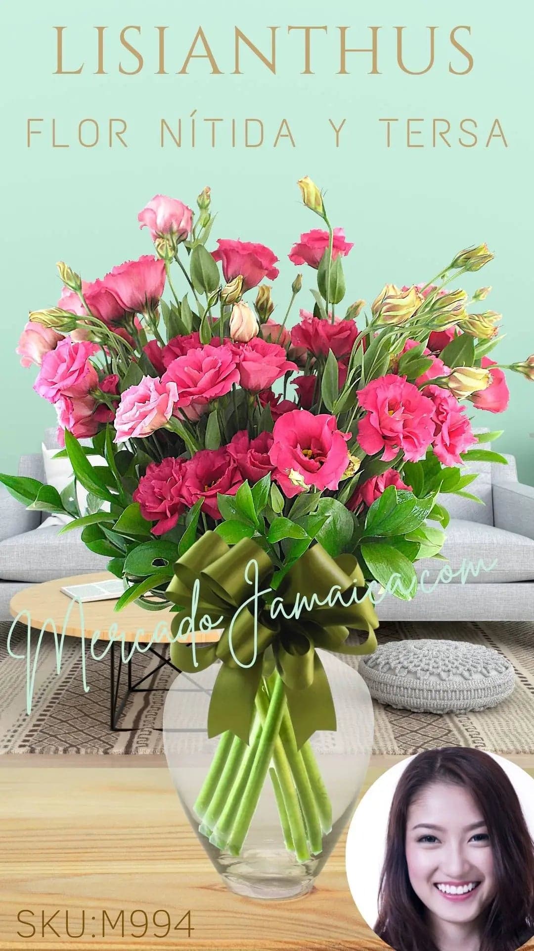 Arreglo Lisianthus Rosa Intenso en Jarrón · CDMX