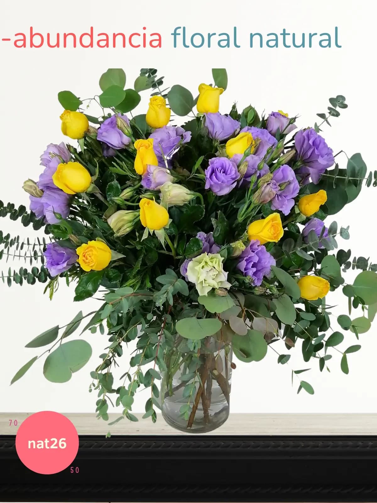 Arreglo 12 Rosas Amarillas y Lisianthus CDMX