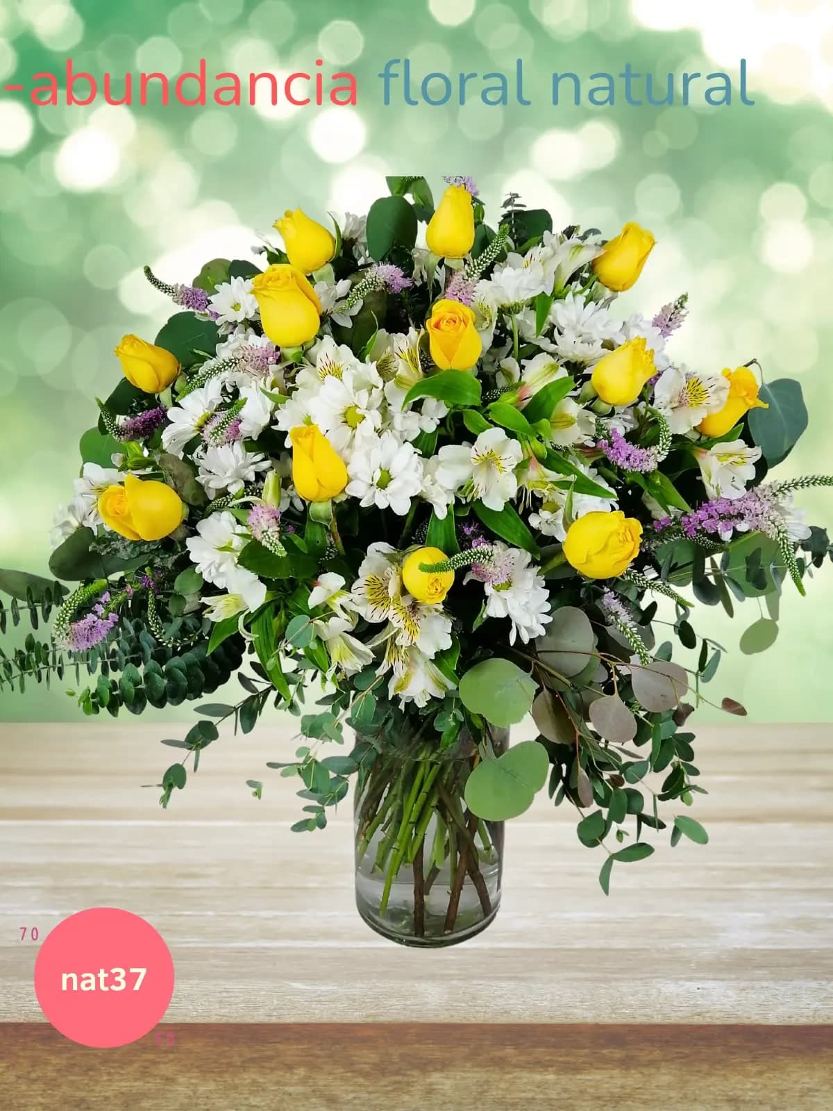 Arreglo Rosas Amarillas en Florero CDMX