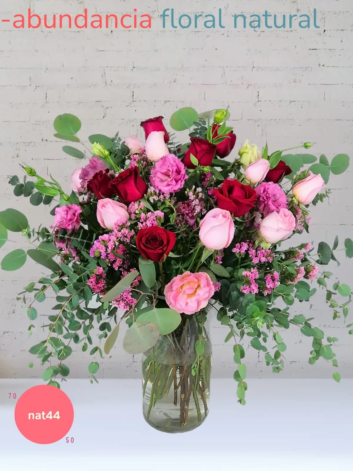 Arreglo Rosas Rojas y Lisianthus Rosa CDMX