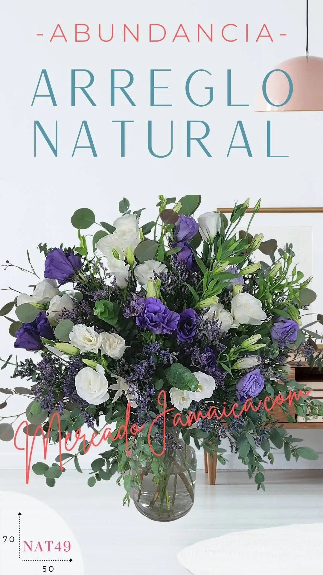 Arreglo de Lisianthus Morado y Blanco CDMX