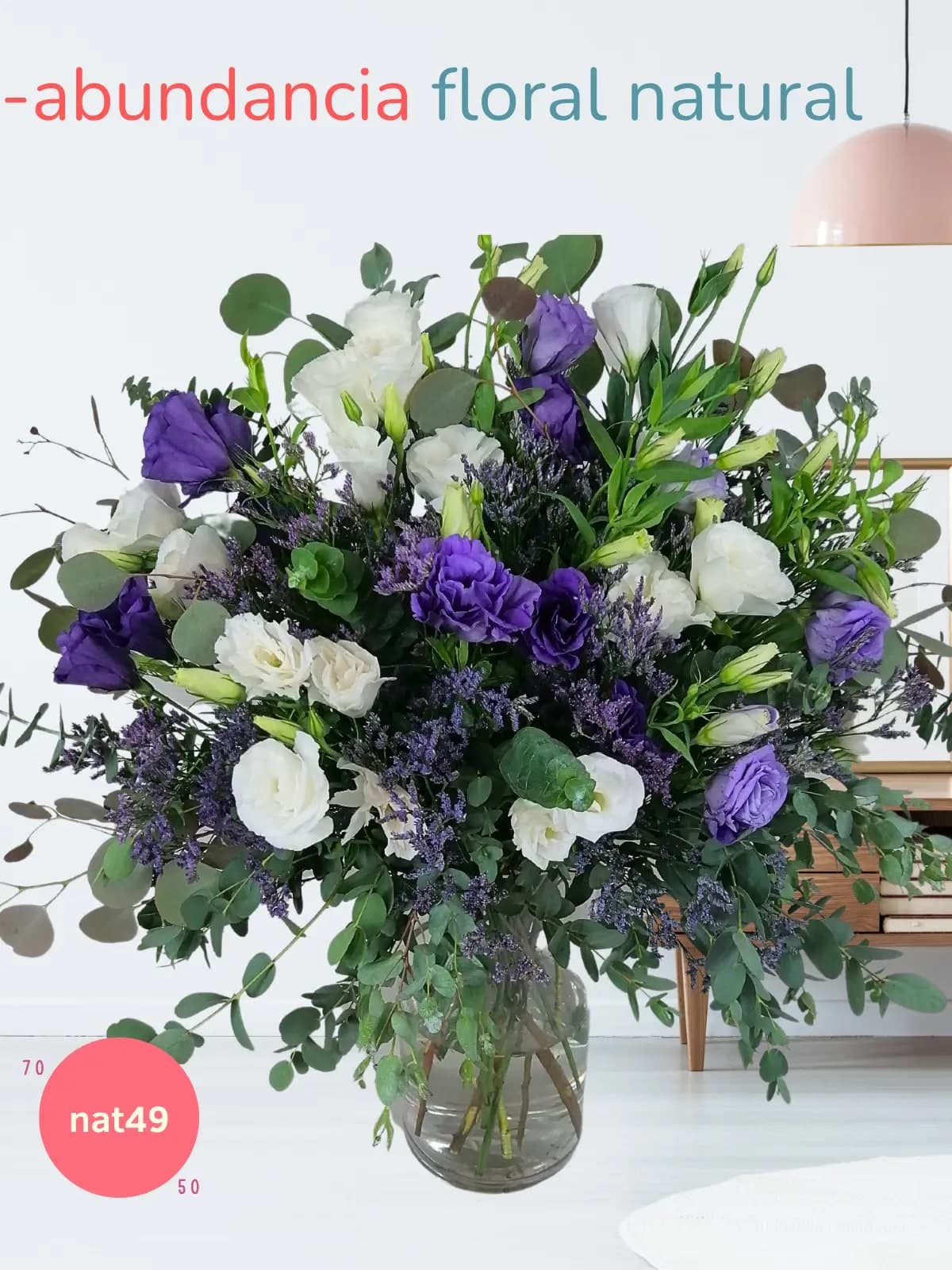 Arreglo de Lisianthus Morado y Blanco CDMX