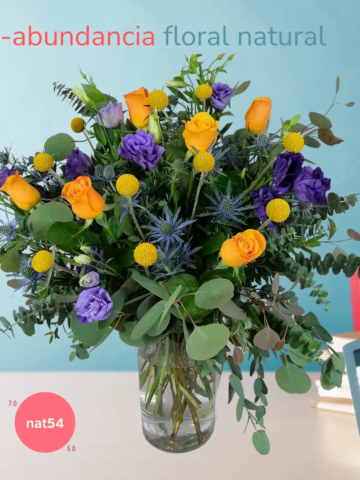 Arreglo Lisianthus Lila y Rosas en Florero CDMX