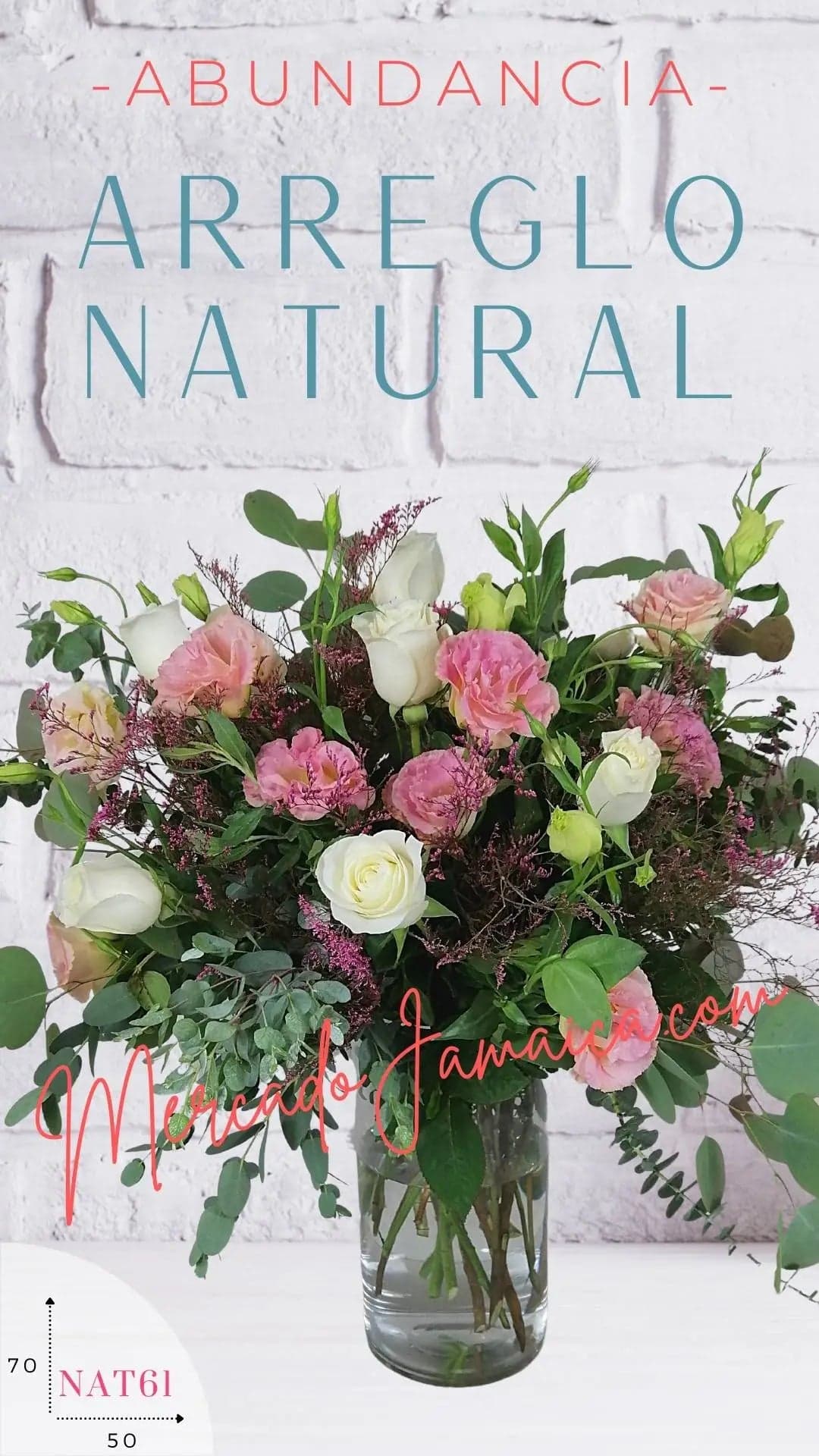 Arreglo Rosas y Lisianthus en Florero · CDMX