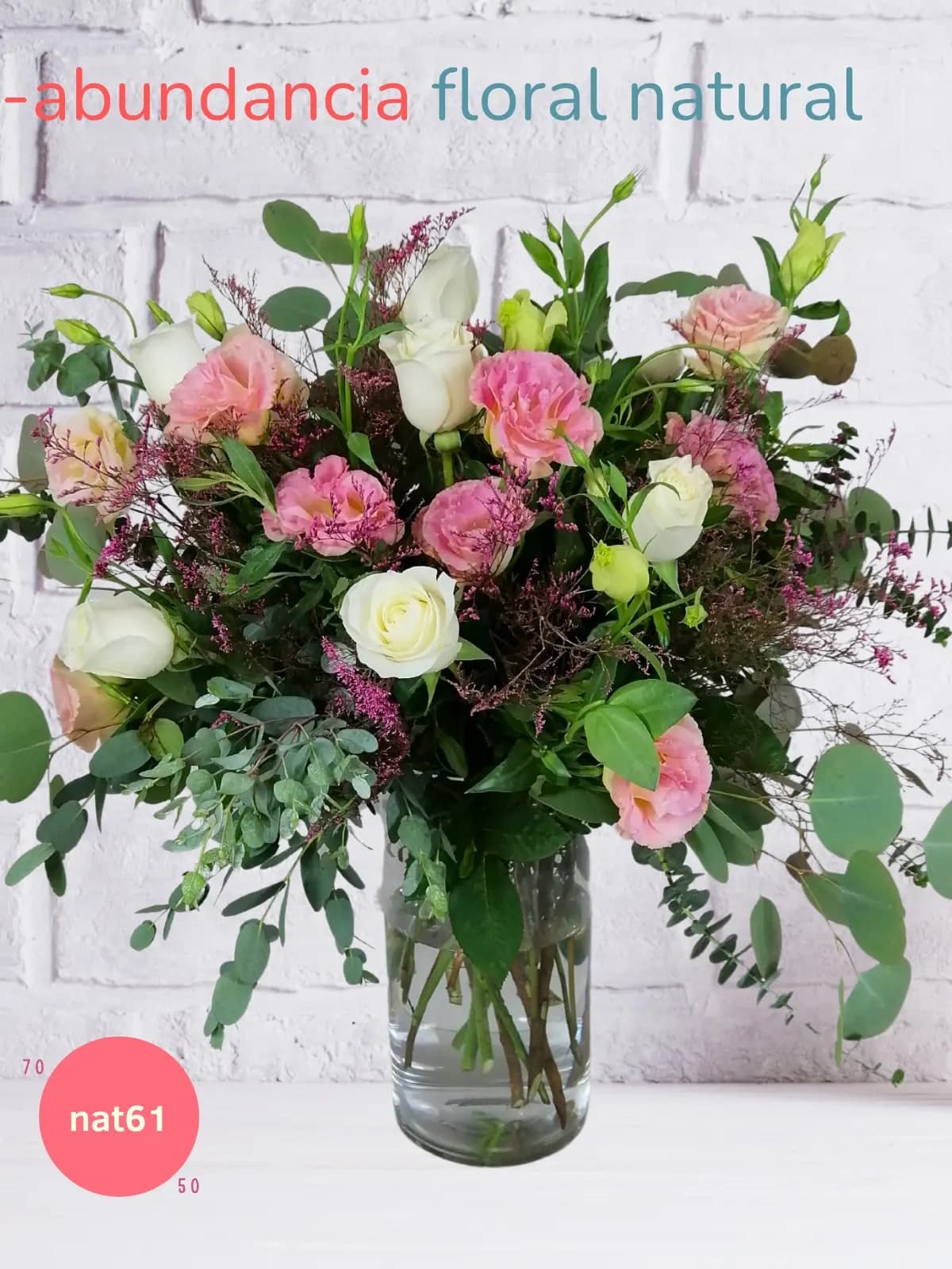 Arreglo Rosas y Lisianthus en Florero · CDMX