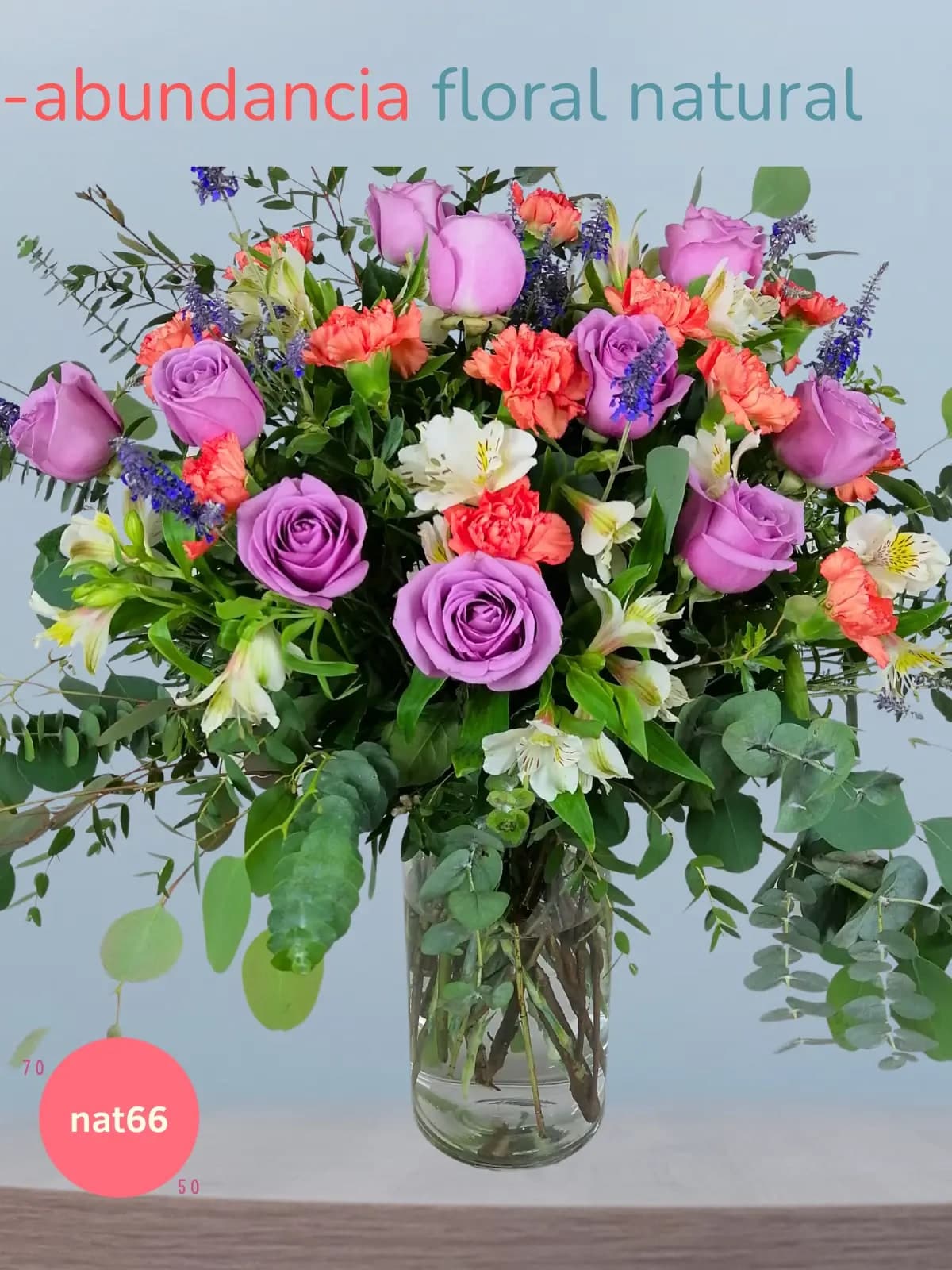 Arreglo 12 Rosas Lila con Flores Mix CDMX