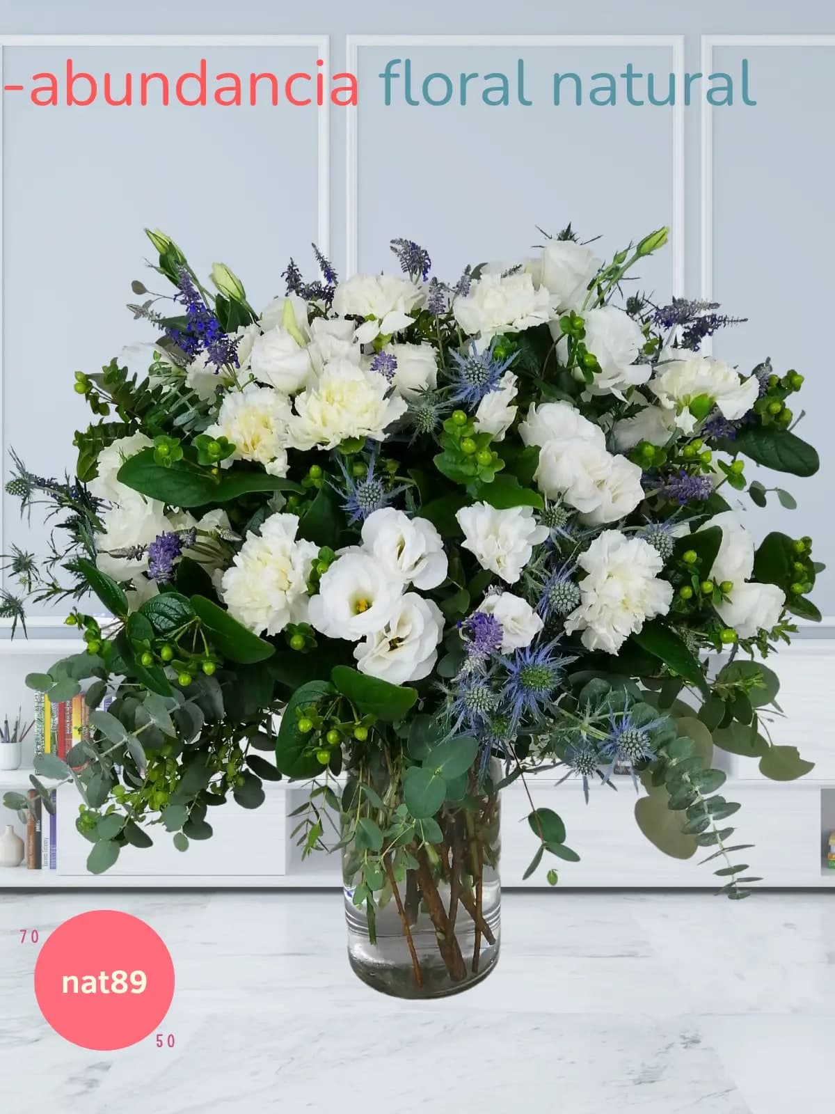 Arreglo Lisianthus y Claveles Blancos CDMX