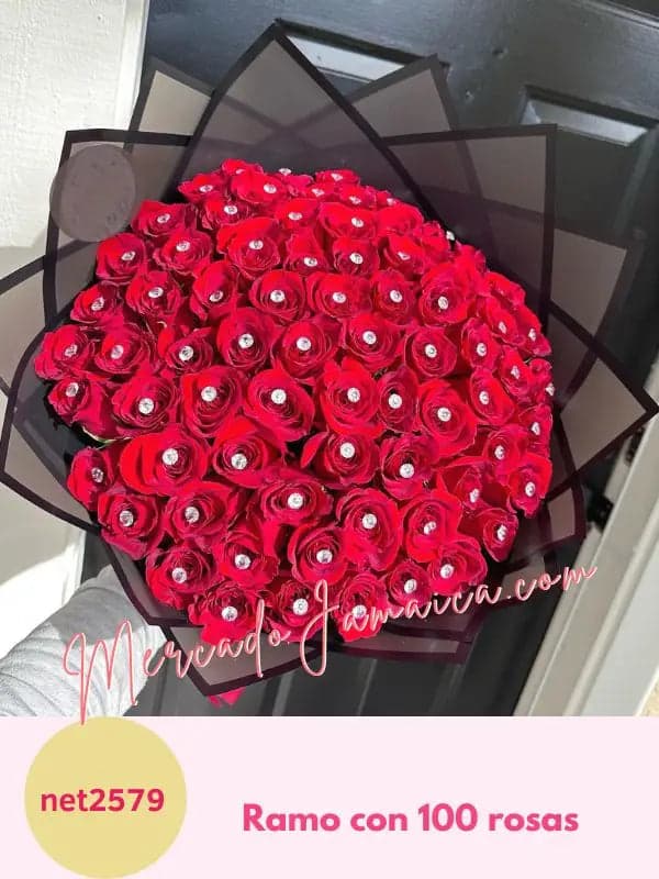 Ramo Buchón 100 Rosas Rojas a Domicilio CDMX