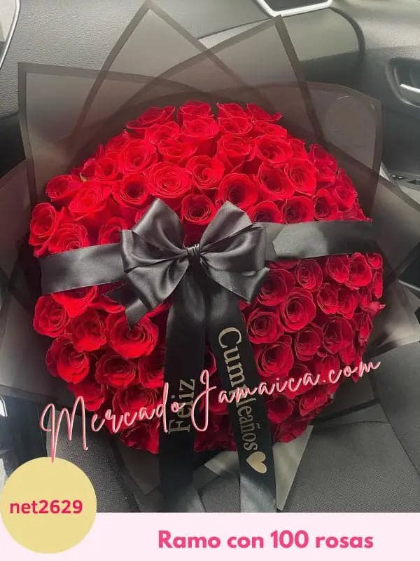 Ramo Buchón 100 Rosas Rojas a Domicilio CDMX