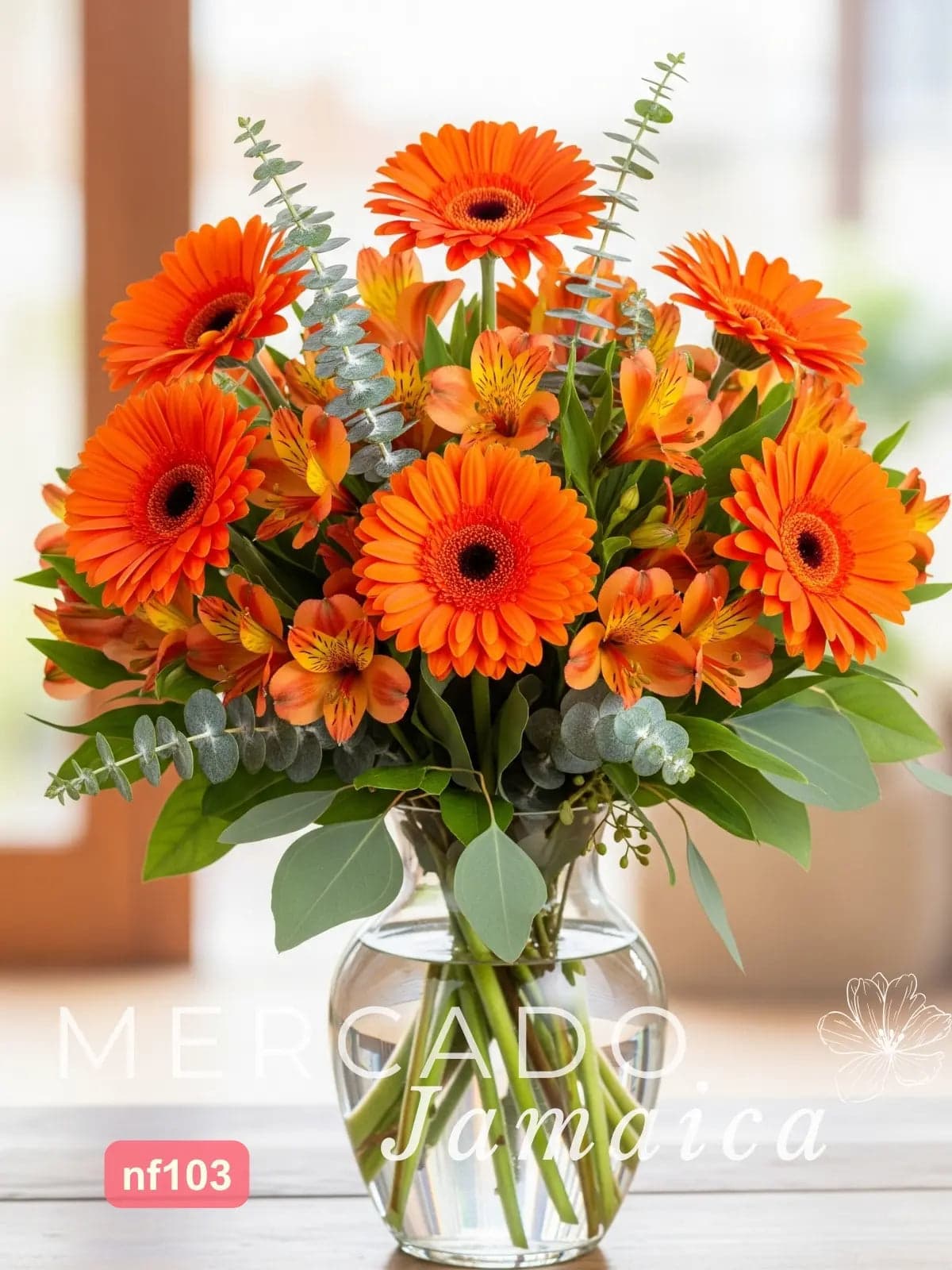 Ramo Gerberas y Alstroemerias Naranjas CDMX