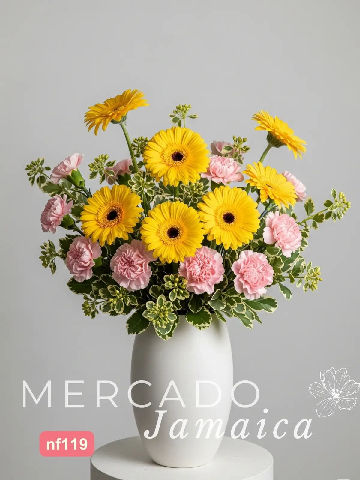 Arreglo Primaveral: 10 Gerberas y Claveles CDMX