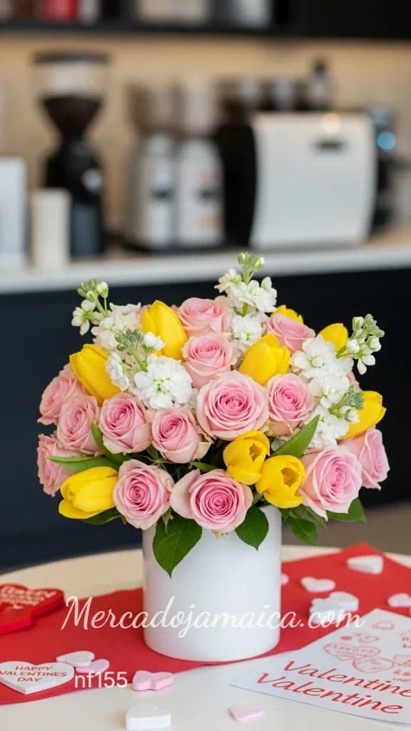 Arreglo 18 Rosas y Tulipanes Amarillos CDMX
