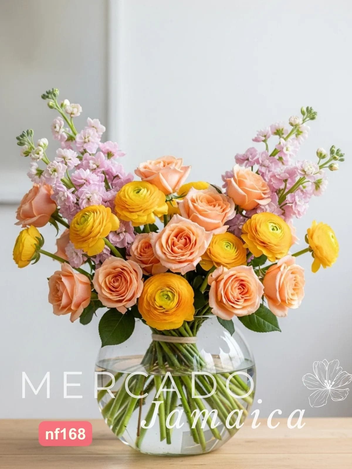 24 Rosas y Ranúnculos Calidez de Verano CDMX