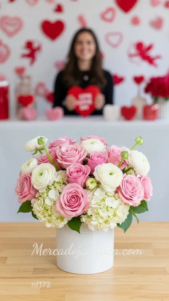 Jardín Romántico: 18 Rosas y Hortensias CDMX