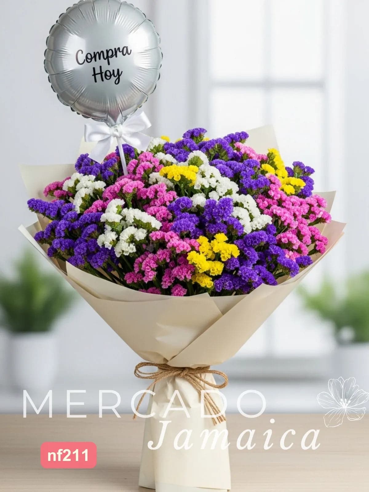 Ramo Statice Morado 2 Bunches · Amor Duradero CDMX