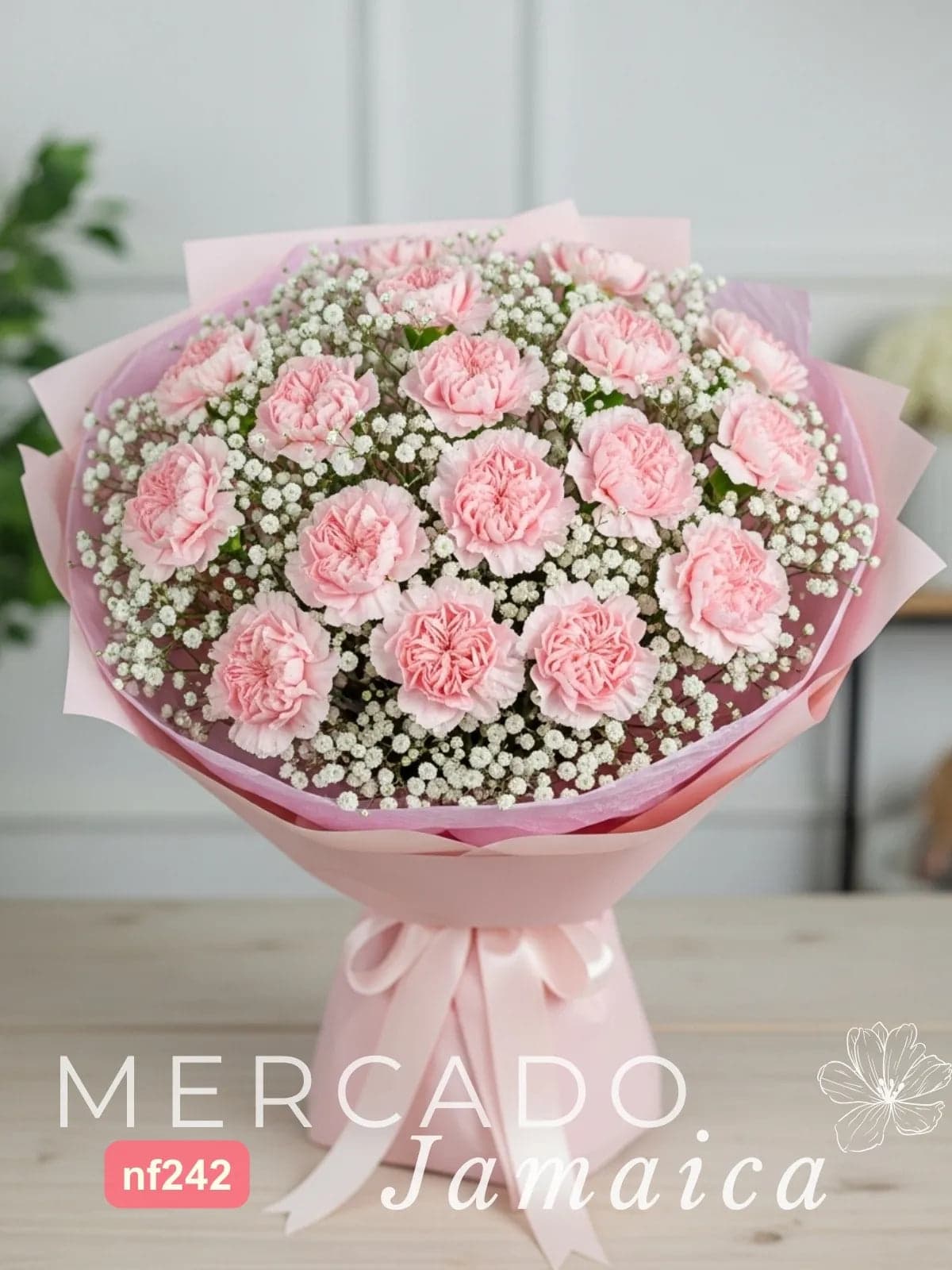 Ramo 20 Claveles Rosas Dulce Abrazo · CDMX