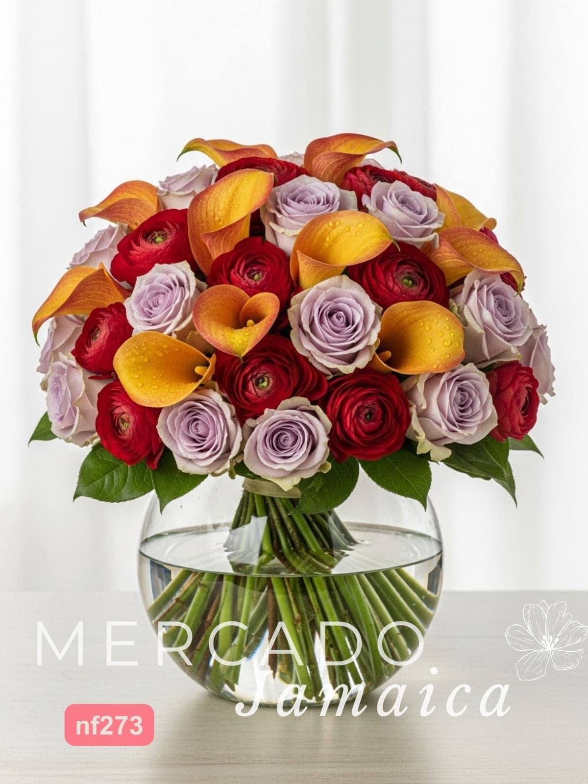 Arreglo Rosas Amnesia, Callas y Ranúnculos CDMX