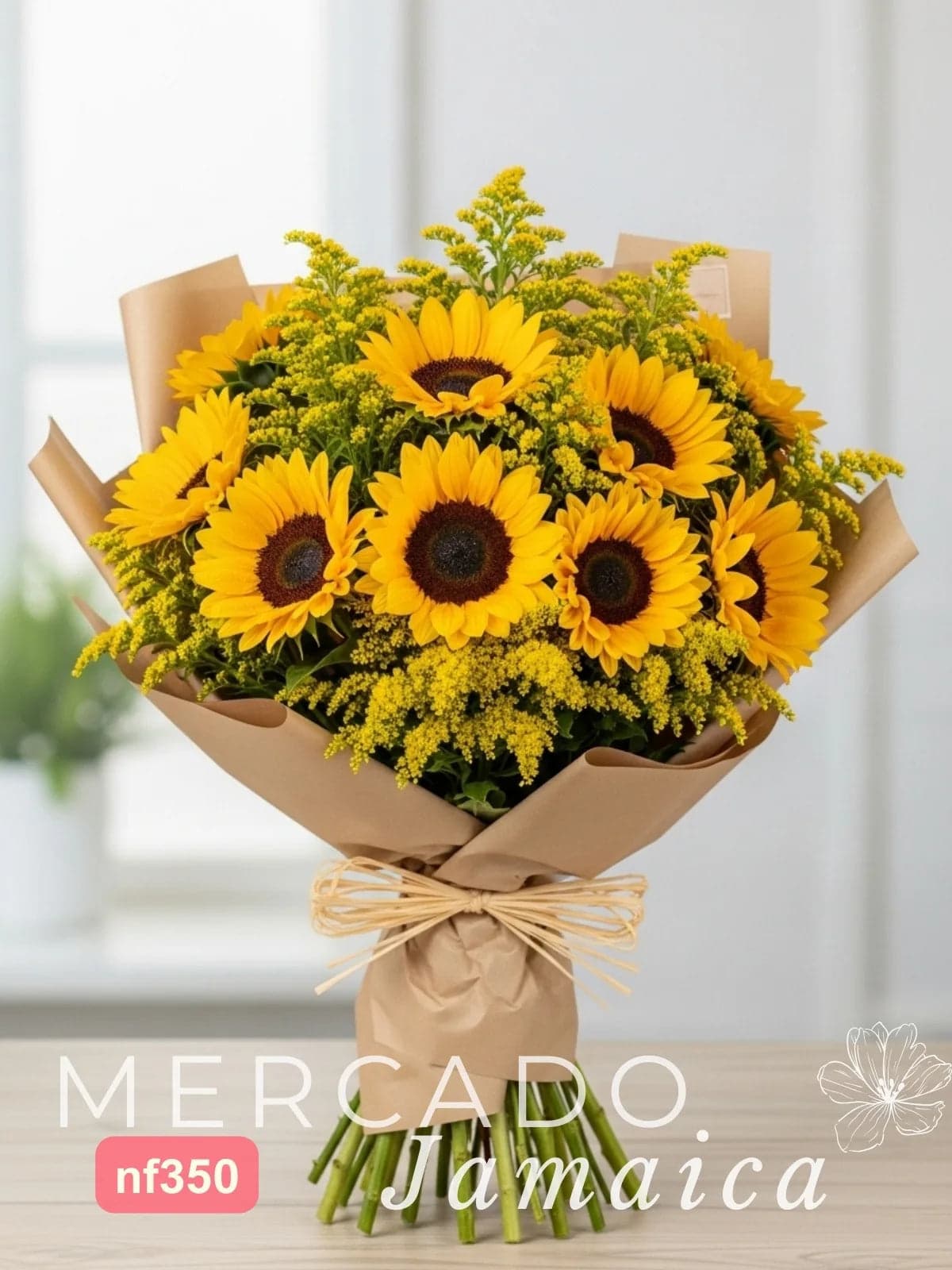 Ramo de 10 Girasoles Frescos a Domicilio CDMX
