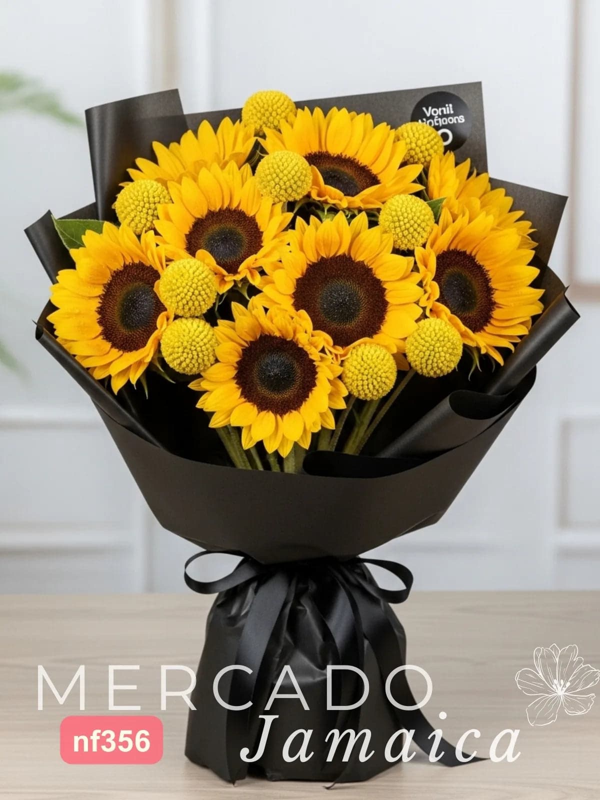 Ramo 10 Girasoles y 10 Craspedias a Domicilio CDMX