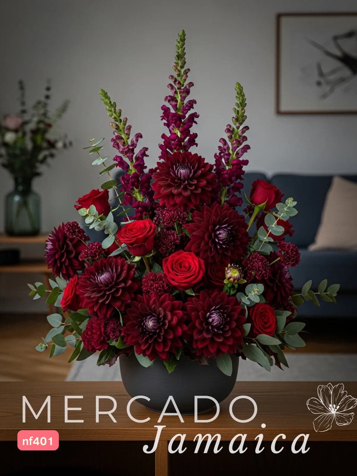 Arreglo 12 Rosas Rojas y Perritos Vino CDMX