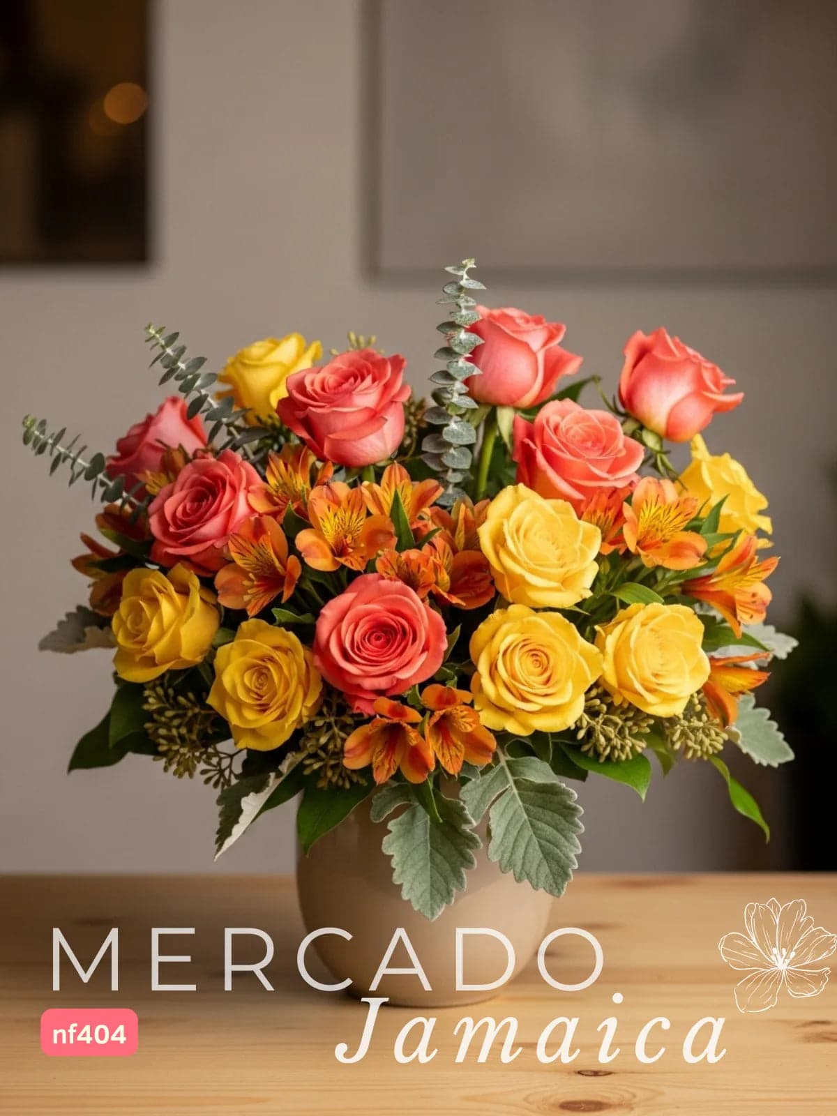 Arreglo 24 Rosas Naranja y Amarillas CDMX