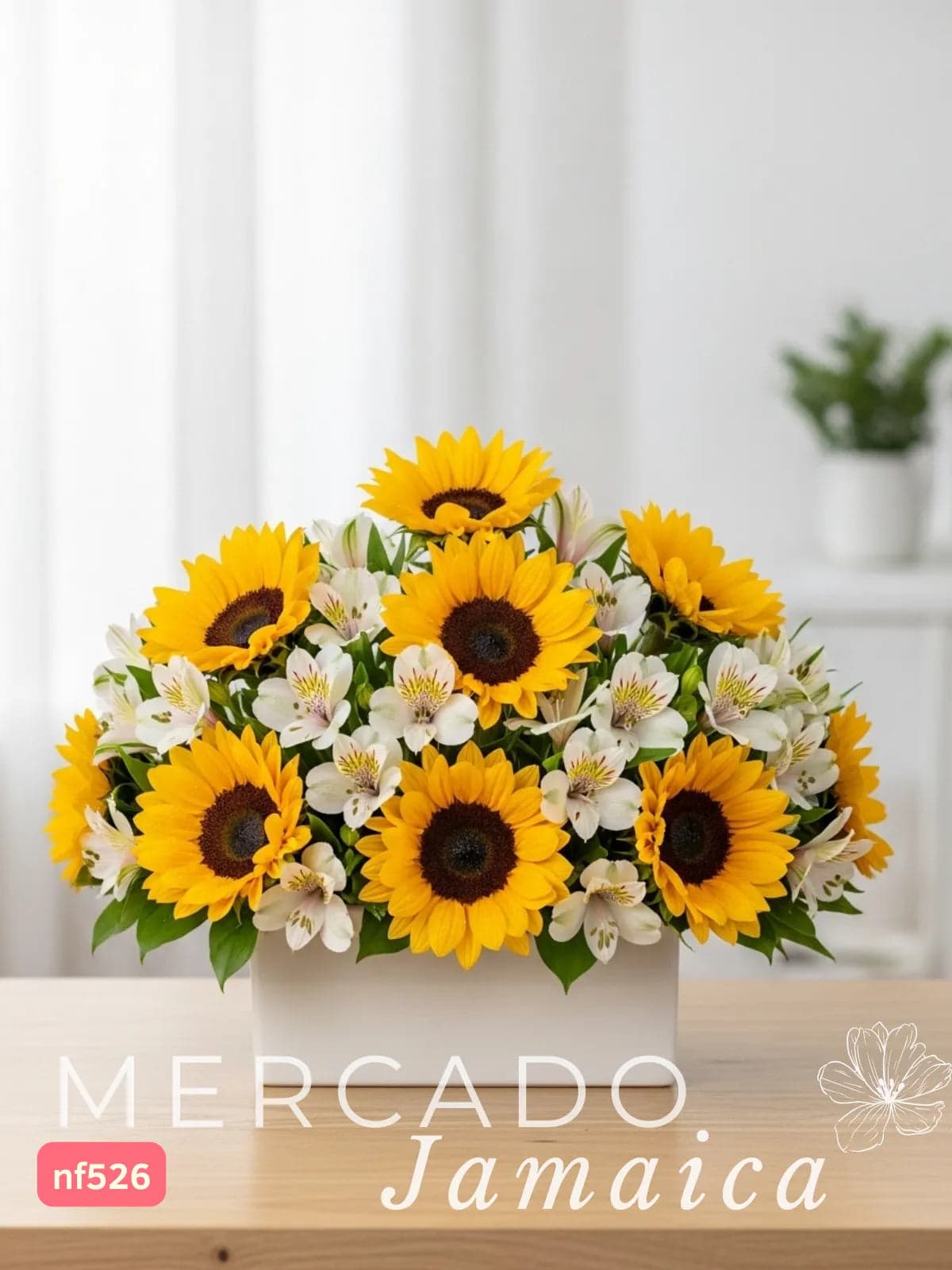 Arreglo 10 Girasoles y Alstroemerias CDMX