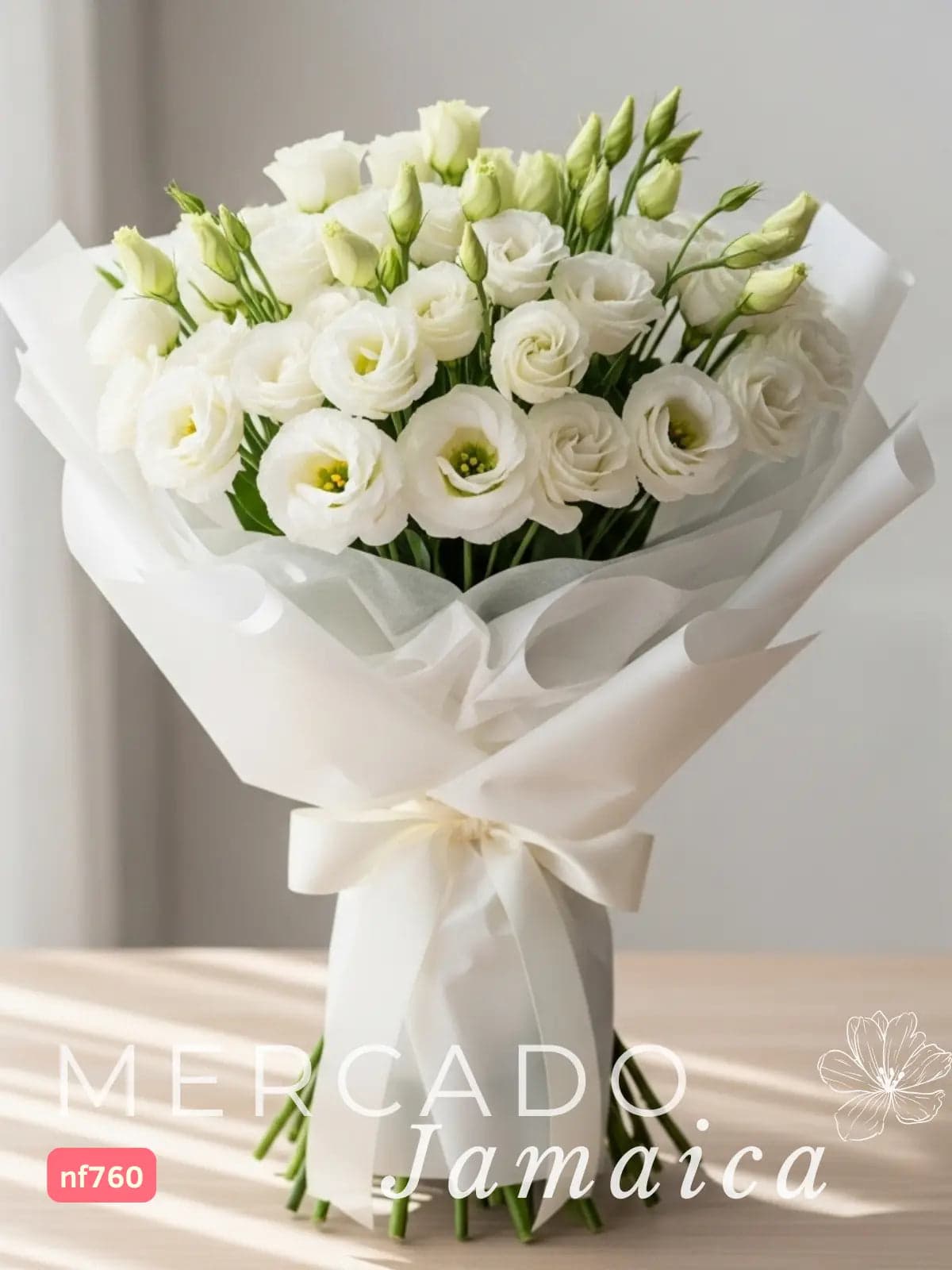 Gran Ramo Lisianthus Blanco a Domicilio CDMX