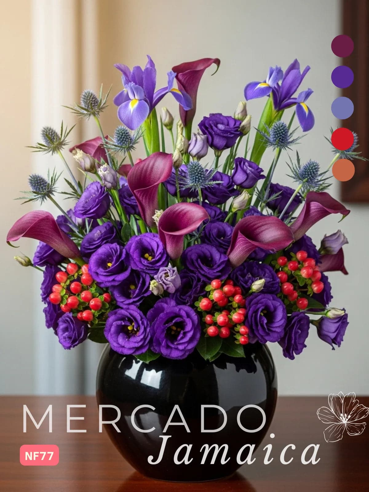 Arreglo Callas y Lisianthus Morado CDMX