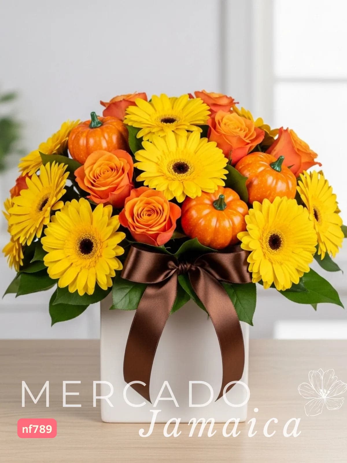 Arreglo Halloween 10 Gerberas y 15 Rosas CDMX