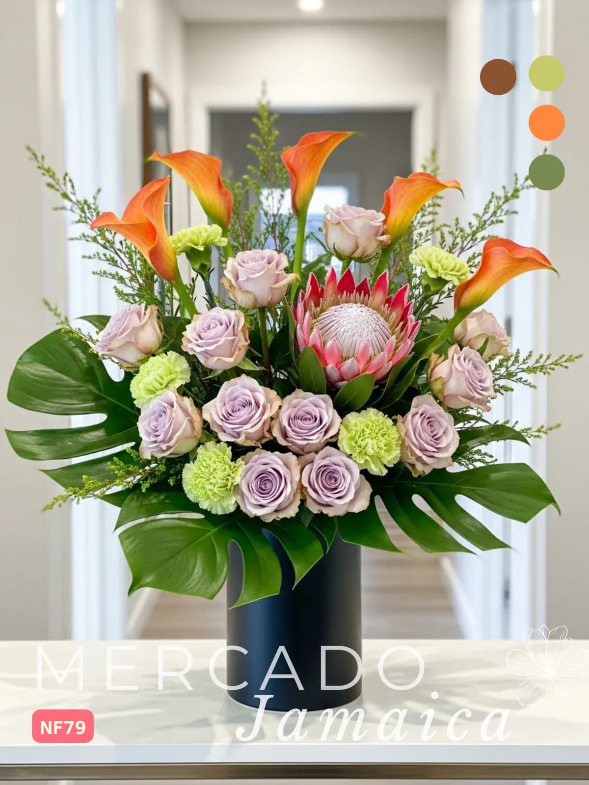 Arreglo Rosas Amnesia y Protea King – CDMX