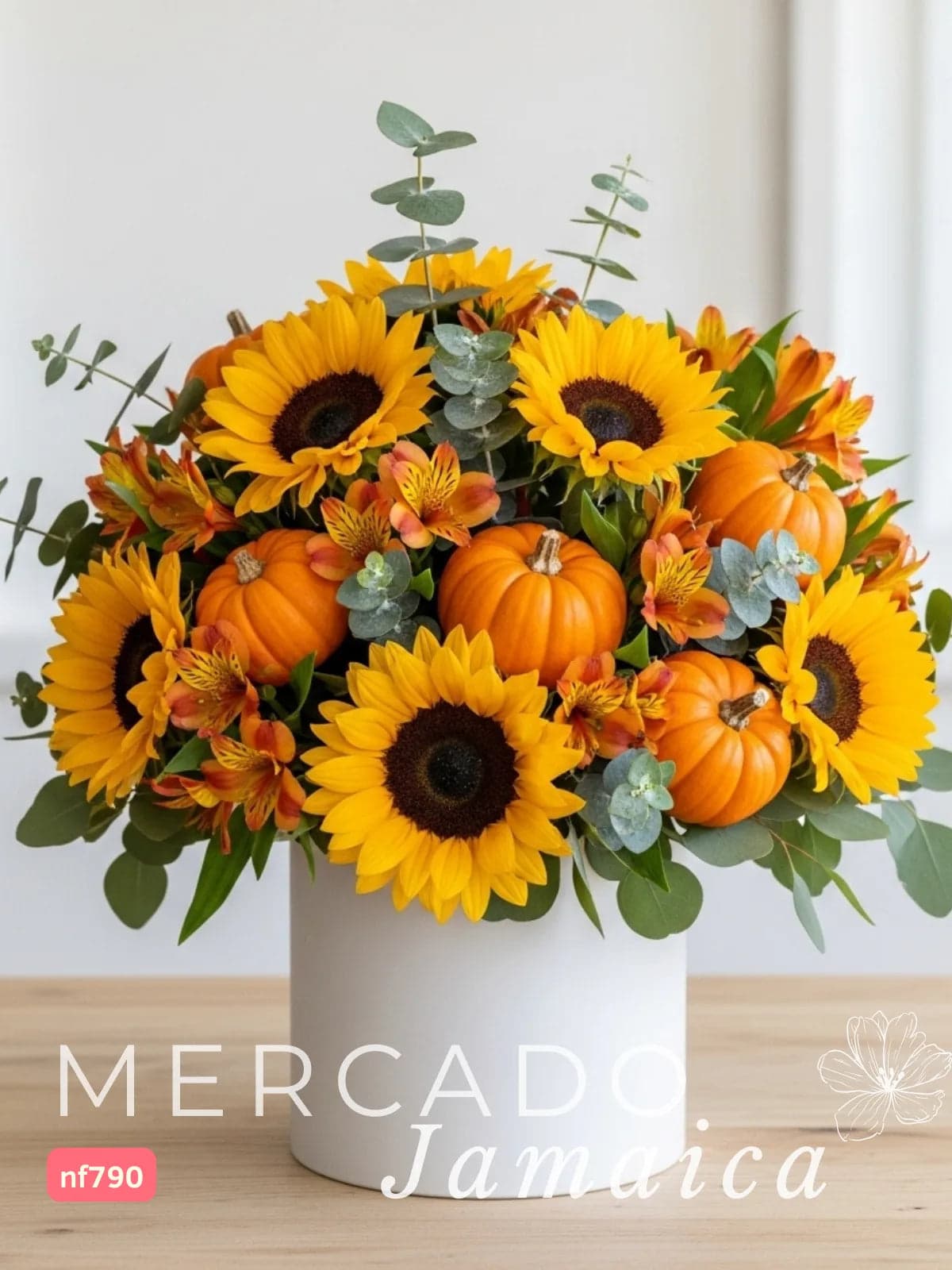 Arreglo 10 Girasoles y Calabacitas Bruja CDMX
