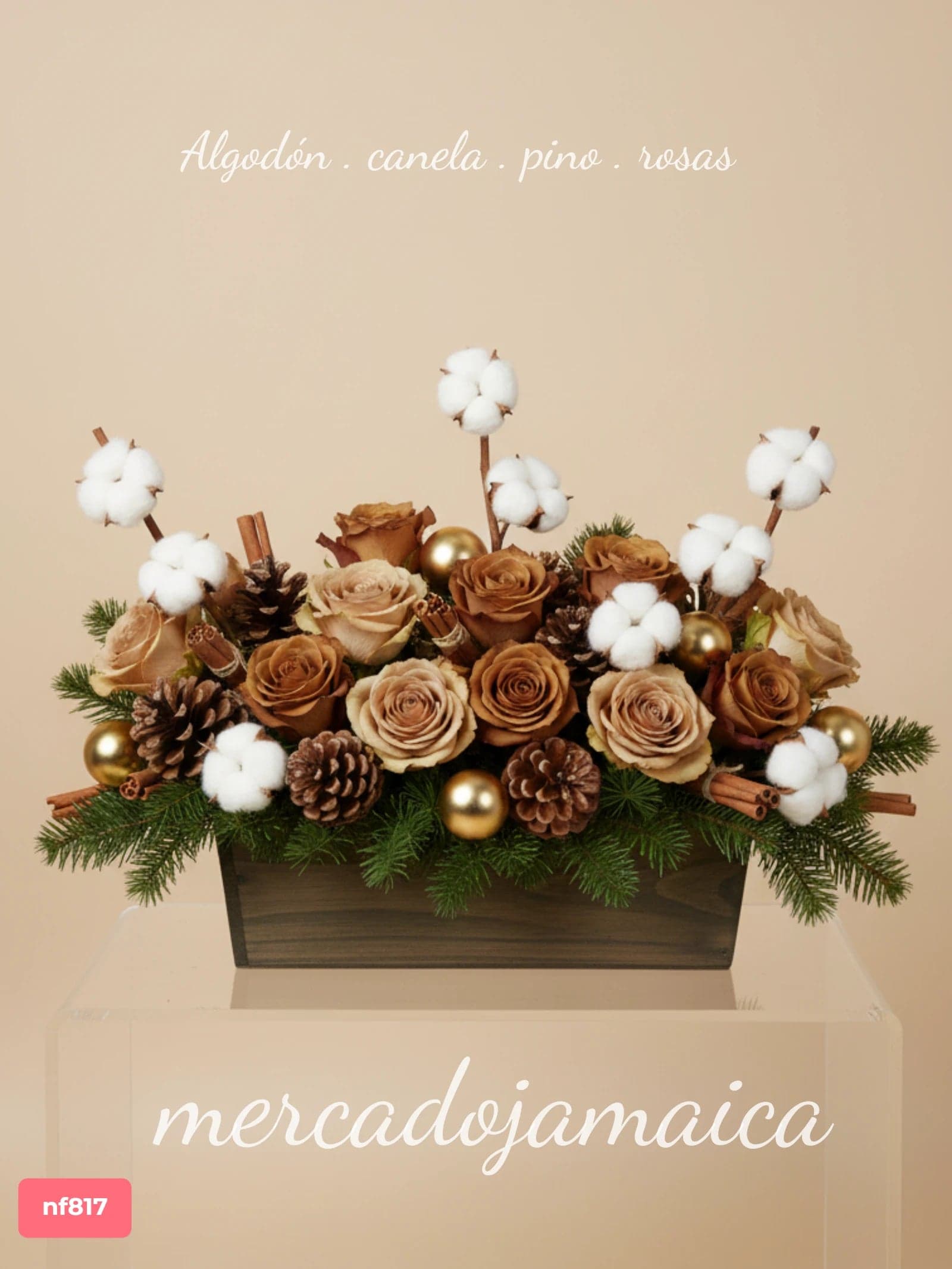 Arreglo Navidad 24 Rosas Toffee Baileys CDMX