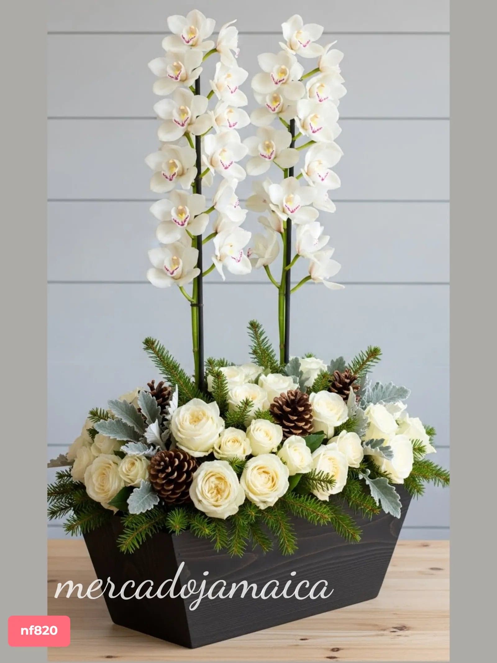 Arreglo Navidad: 24 Rosas y Orquídeas CDMX