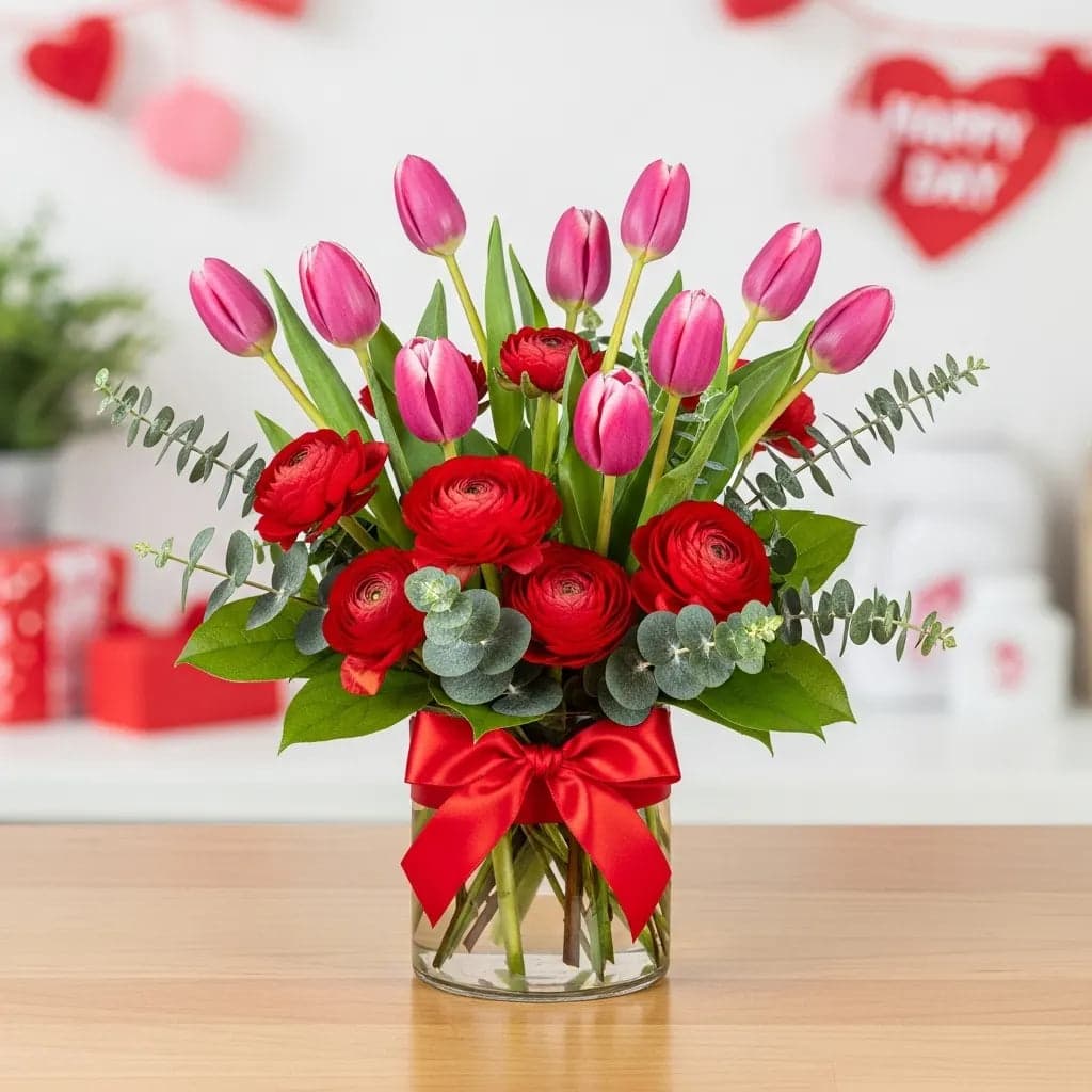 10 Tulipanes Fucsia y Ranúnculos – 14 Feb CDMX