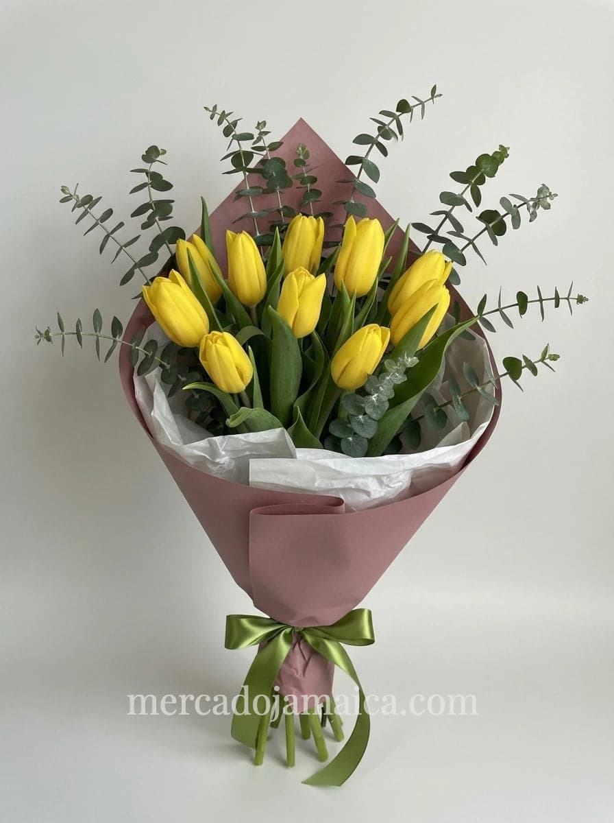 Ramo 10 Tulipanes Amarillos a Domicilio CDMX
