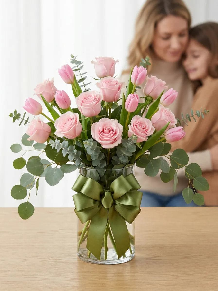 12 Rosas y 10 Tulipanes Rosa · Entrega CDMX