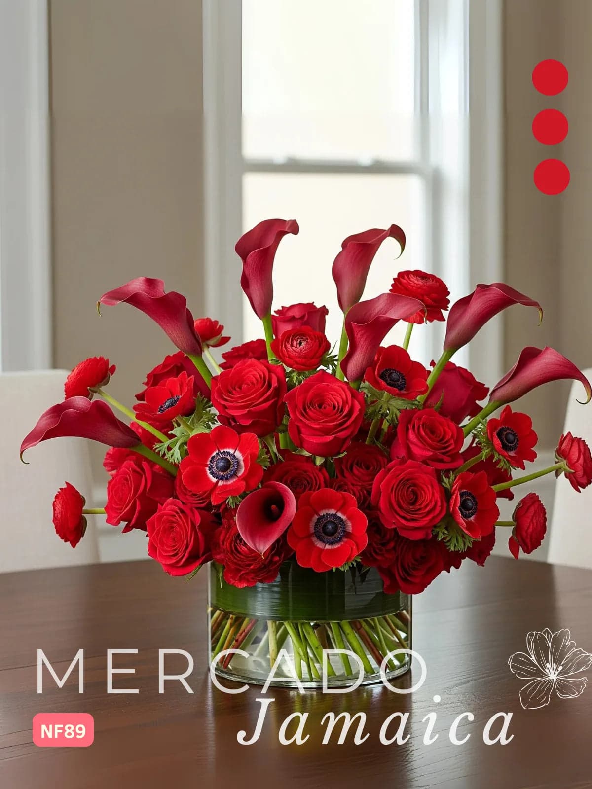 Brasa Floral: 24 Rosas y Callas Rojas a Domicilio CDMX