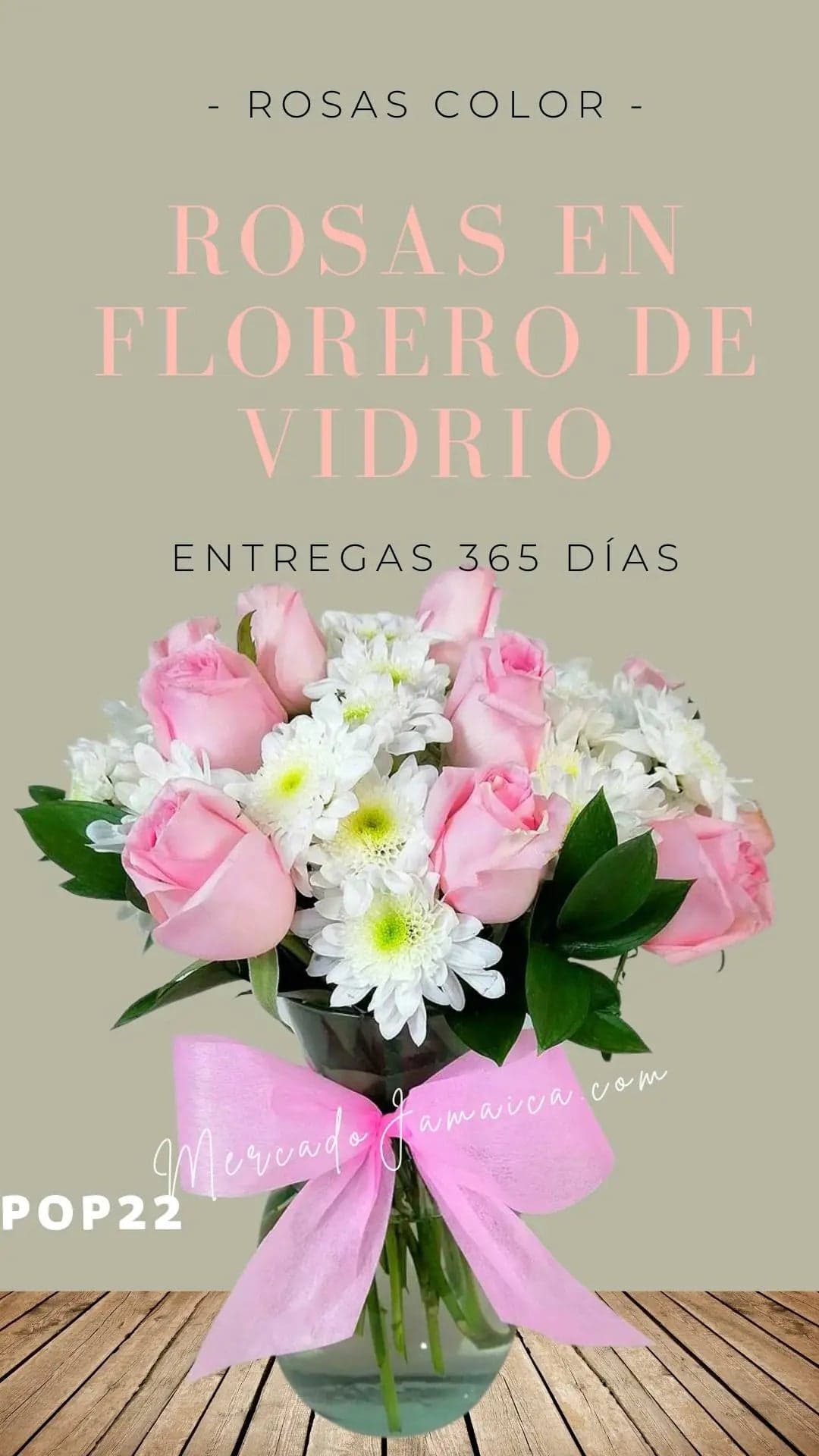 Arreglo 12 Rosas Rosa y Margaritas CDMX