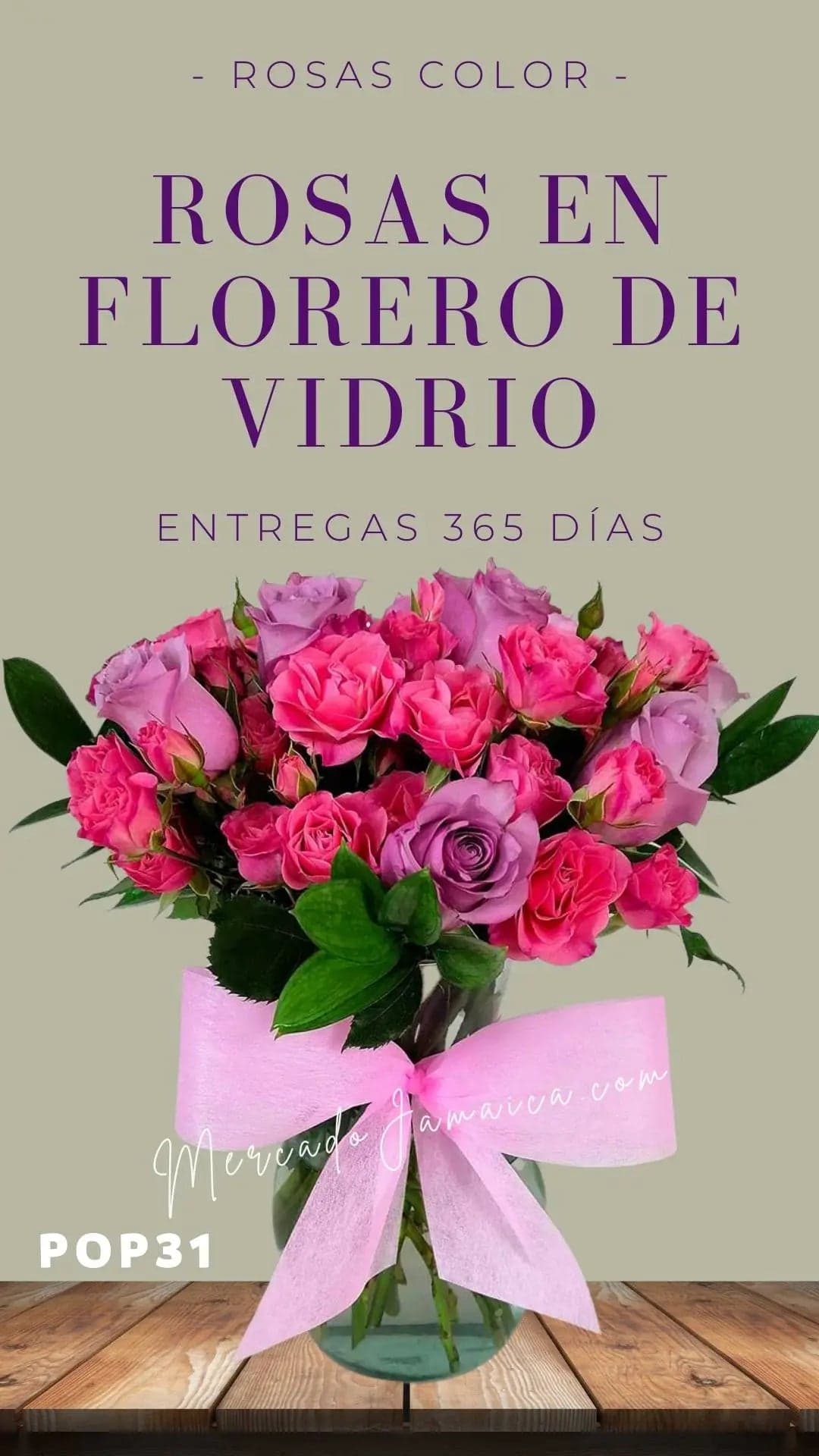 12 Rosas Lila y Mini Rosas Fucsia en CDMX
