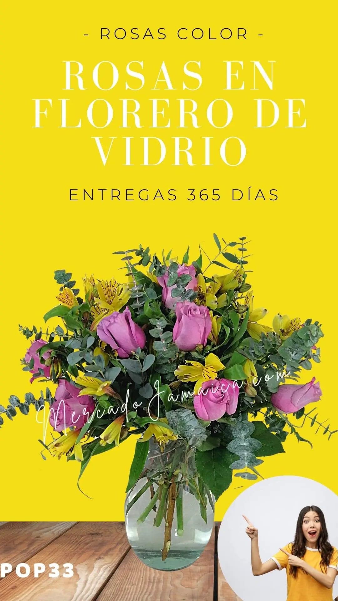 12 Rosas y Margaritas Lila en Florero | CDMX