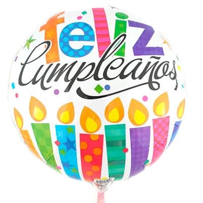 Globo Feliz Cumpleaños 35 cm con Varilla CDMX