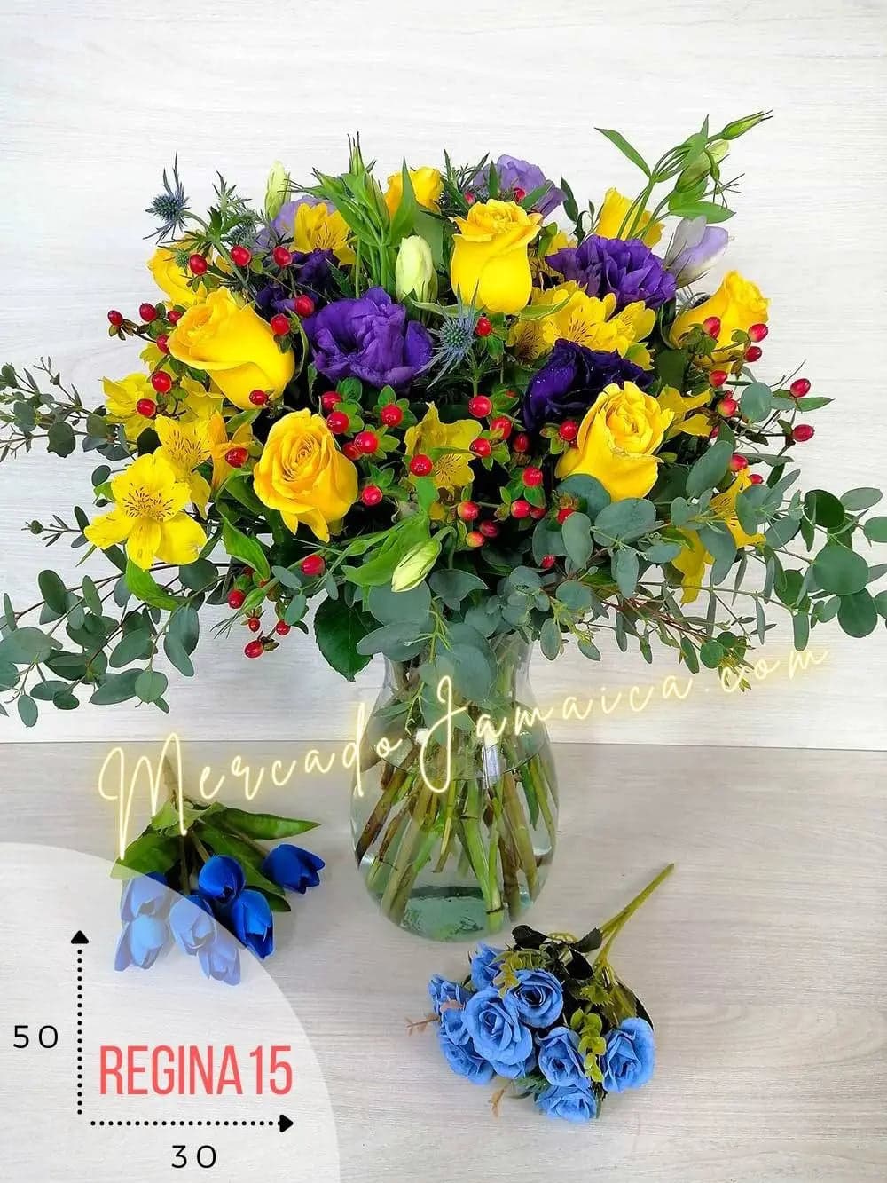 Arreglo Rosas Amarillas y Lisianthus Morado CDMX
