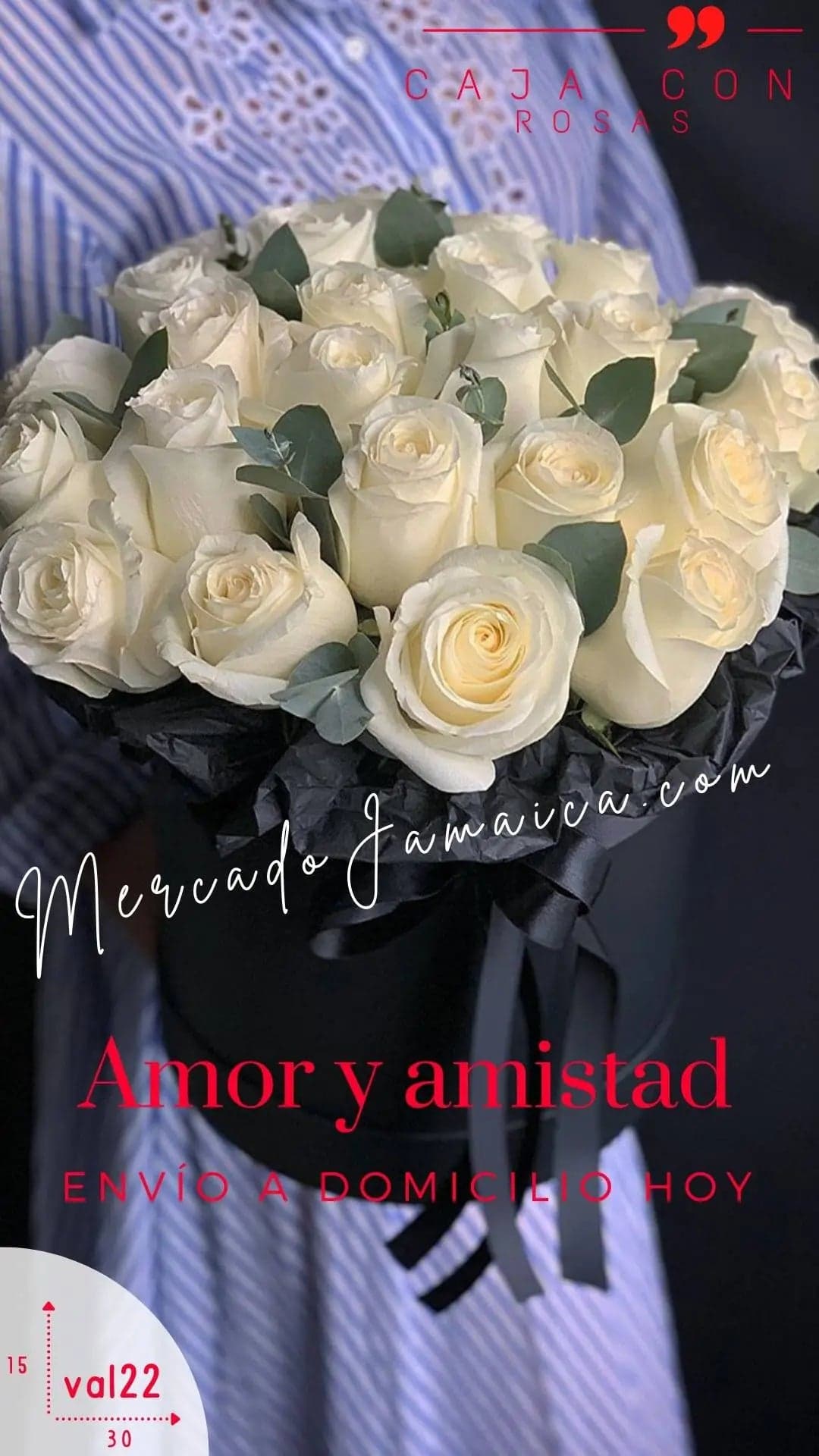 Caja 24 Rosas Blancas a Domicilio CDMX