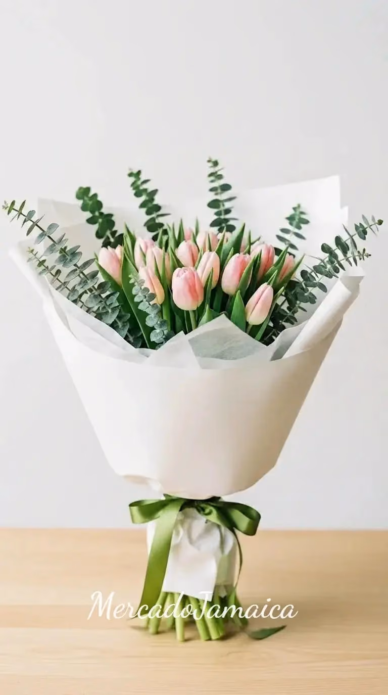 20 Tulipanes Rosa Pastel a Domicilio CDMX