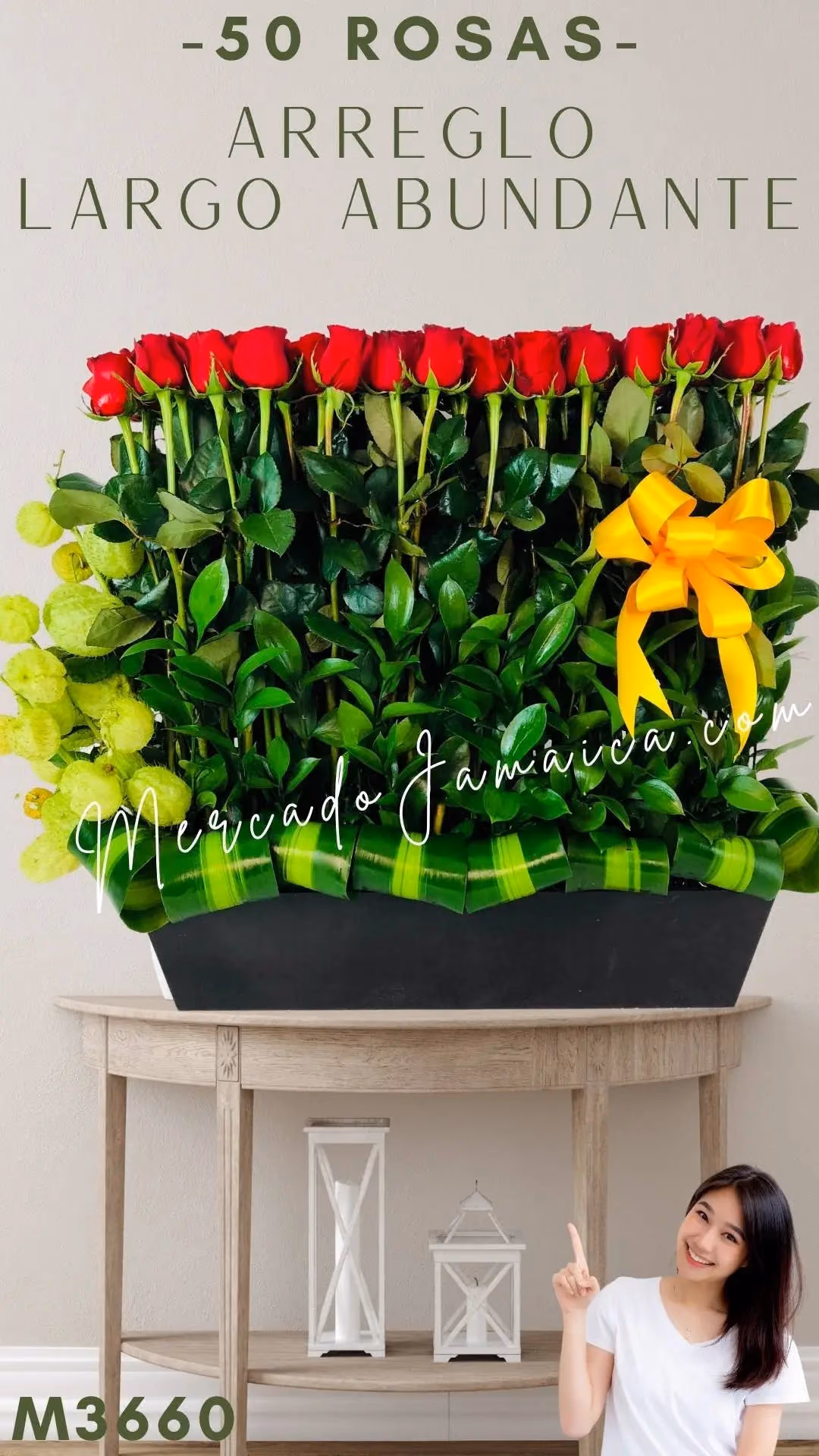 50 Rosas Rojas Gran Encanto – Arreglo CDMX